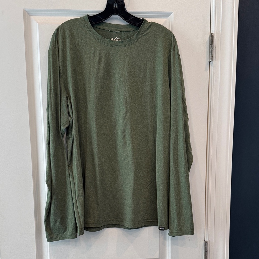 REI Co-op Men's Long Sleeve UPF Crew Tee — Green